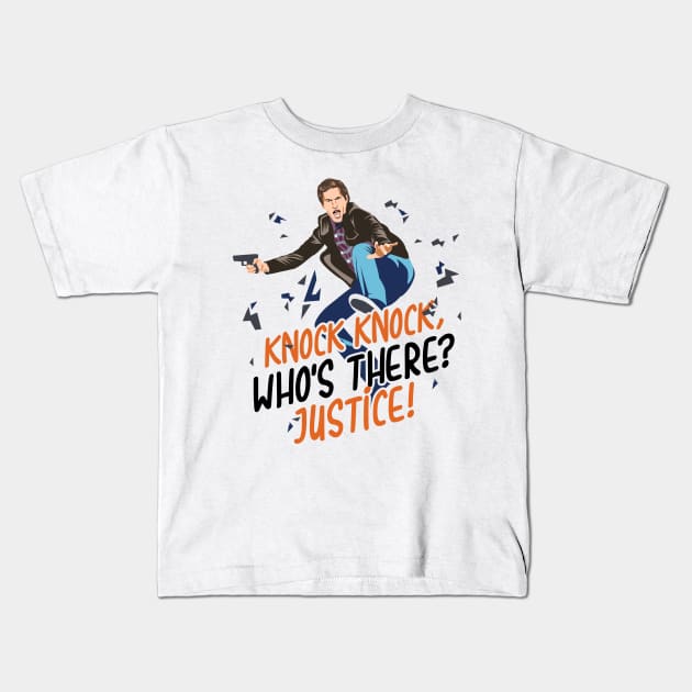 Knock Knock Who's There? Justice! Kids T-Shirt by KsuAnn